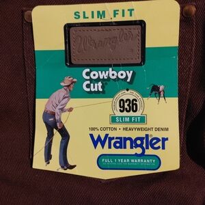 WRANGLER COWBOY CUT HEAVY DUTY DENIM MENS 38 X 30 BRAND NEW